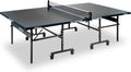 JOOLA 11642 Tafeltennistafel Outdoor J200A Professionele tafeltennistafel 6 mm aluminium composietoppervlak weerbestendig inklapbaar onderstel snelle montage, grijs/blauw, 274 x 152,5 x 76 cm