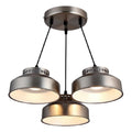 Moderne Hanglamp met Drie Lichten en Stalen Afwerking