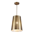 "Moderne Gouden Hanglamp met Geperforeerde Schaduw"