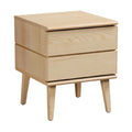 "Moderne Houten Nachtkast met Twee Lades"